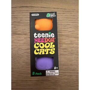 Schylling NeeDoh Teenie Cool Cat - Sensory Squeeze Toy - Contains 3 Mini...